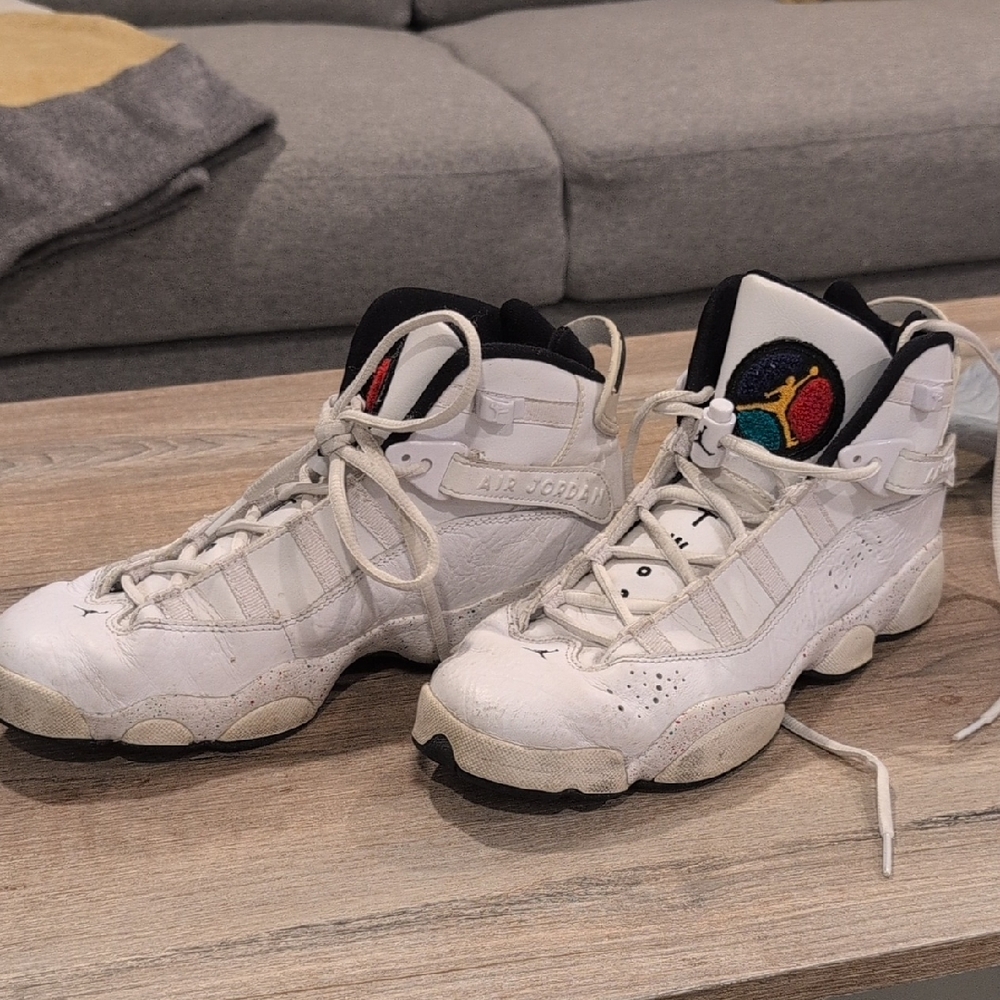 Jordan White High-Top Athletic Shoes